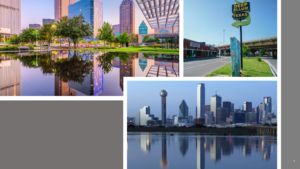 Photos of Dallas Skyline and Deep Ellum Signage